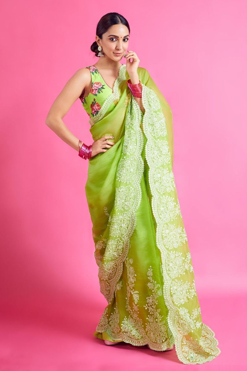 Vivera Kiara Fancy Party Wear Organza Net Designer Saree Collection